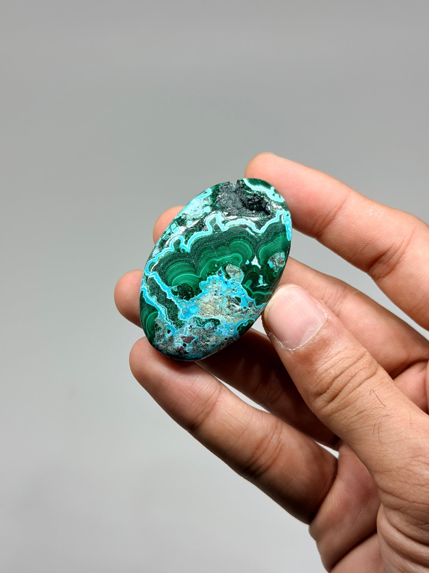 Malachite Chrysocolla Palmstone (1kg)
