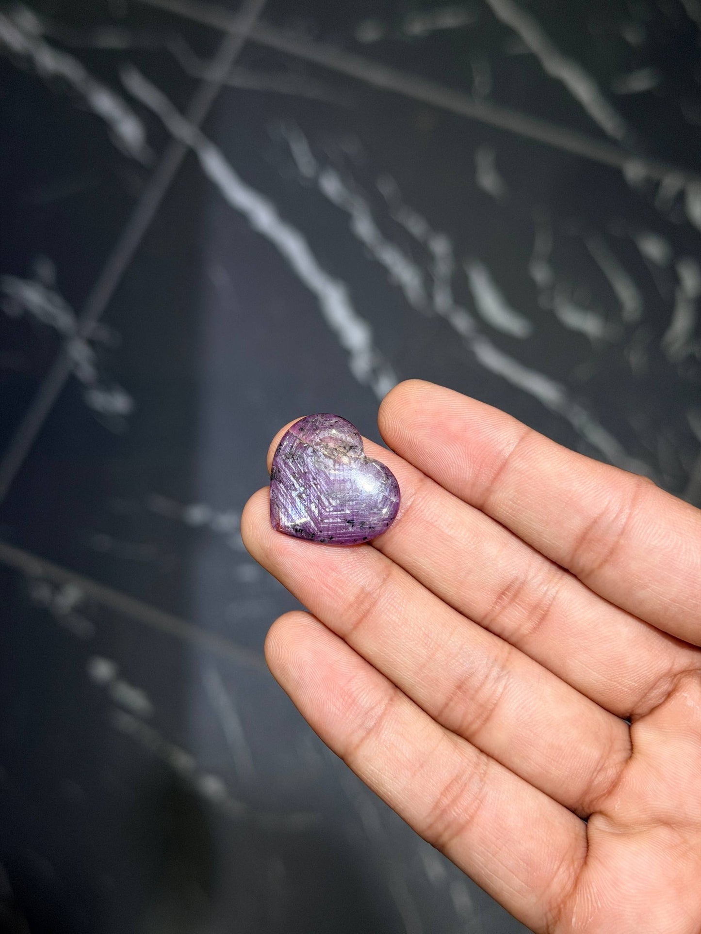 Rare Deep Red Ruby Hearts Star Asterism