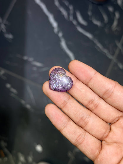 Rare Deep Red Ruby Hearts Star Asterism