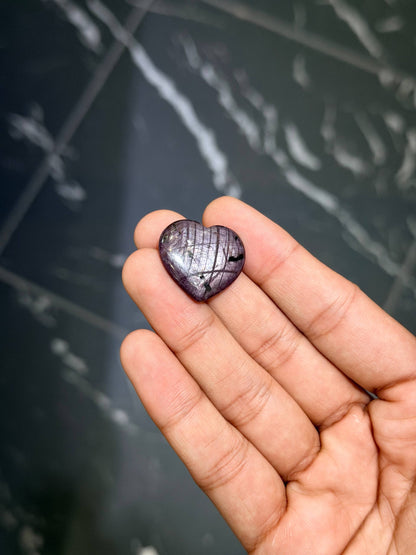 Rare Deep Red Ruby Hearts Star Asterism