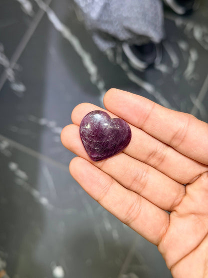 Rare Deep Red Ruby Hearts Star Asterism