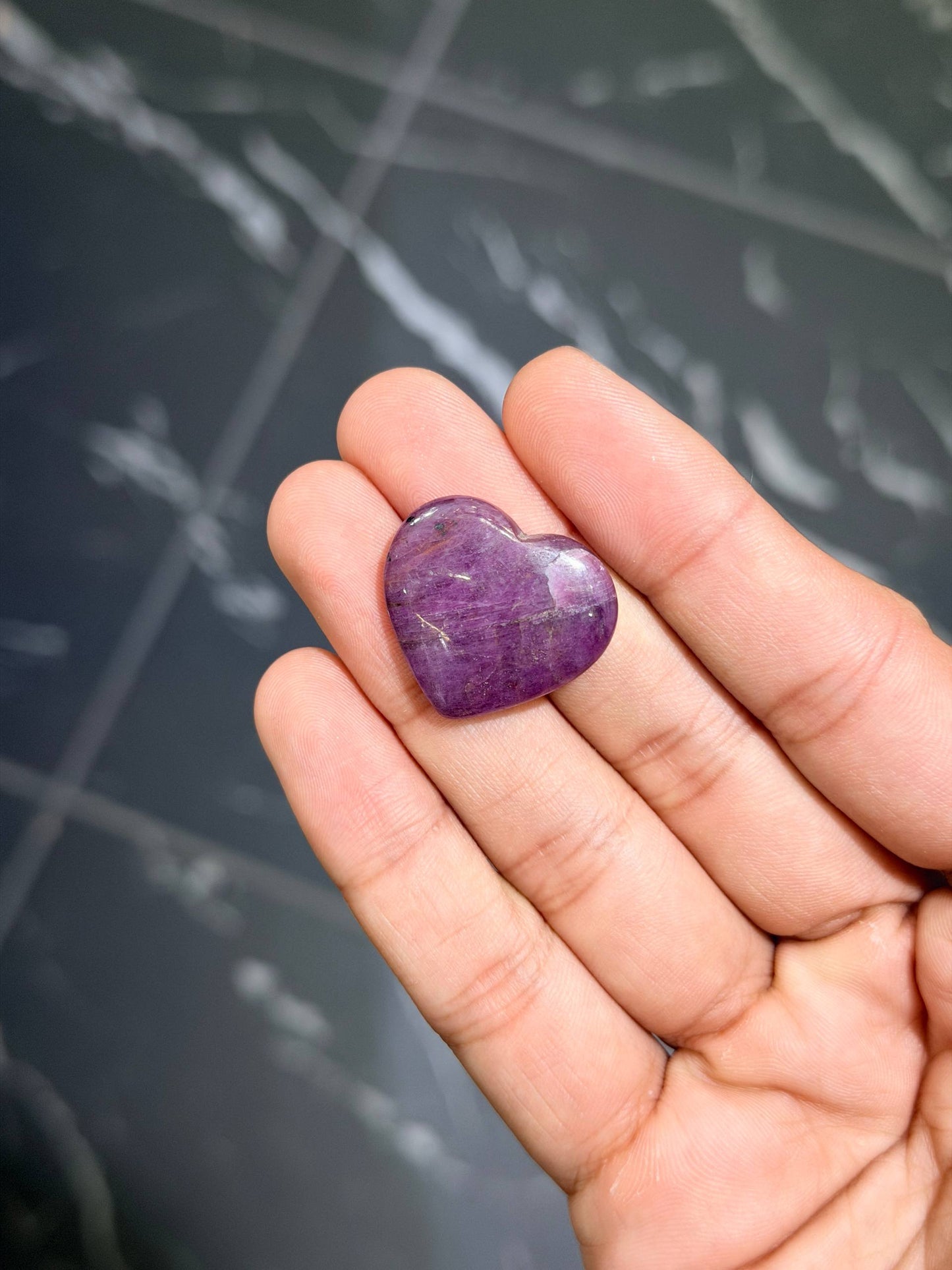 Rare Deep Red Ruby Hearts Star Asterism