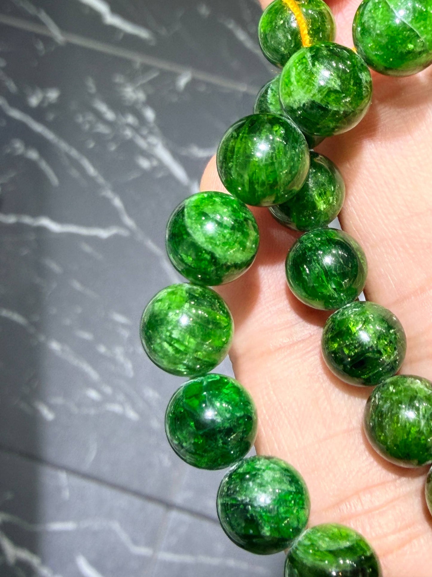 10mm Chrome Diopside Bracelet