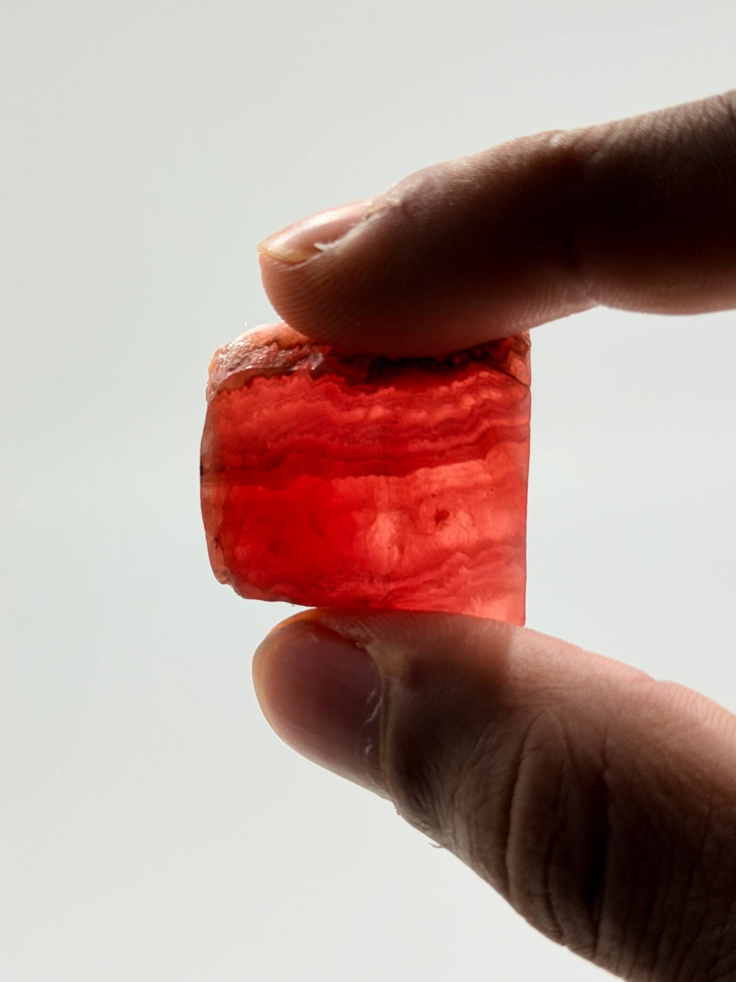 Bacon Red Rhodochrosite Mini Slices AAA