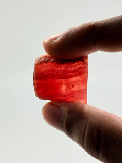Bacon Red Rhodochrosite Mini Slices AAA