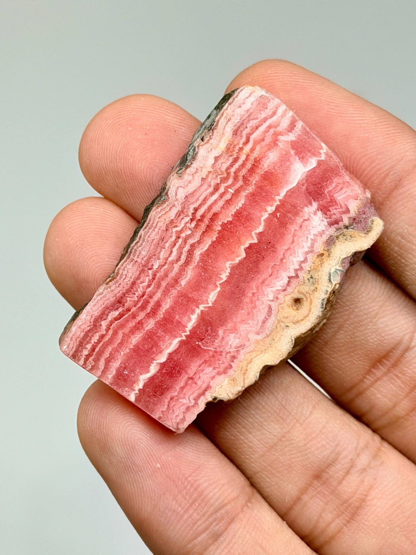 Bacon Red Rhodochrosite Mini Slices AAA