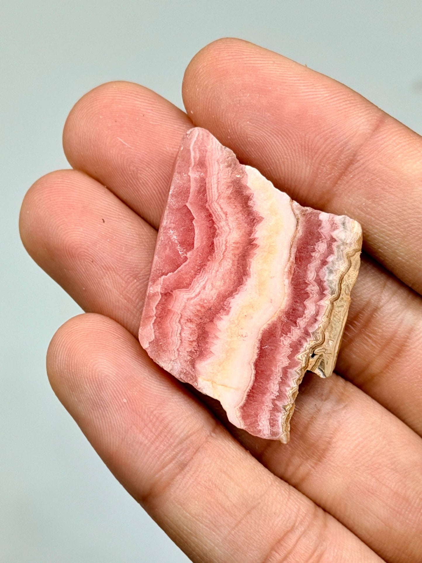 Bacon Red Rhodochrosite Mini Slices AAA