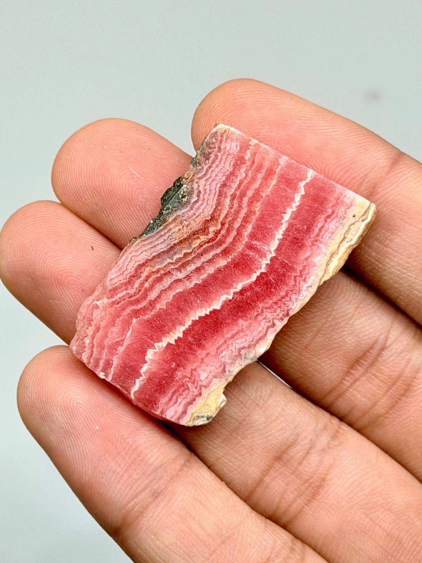 Bacon Red Rhodochrosite Mini Slices AAA