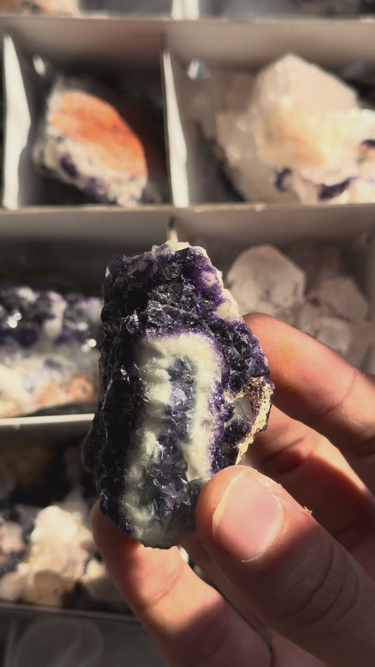 Fluorite on Quartz - 2.3 KGS, 15 PCS