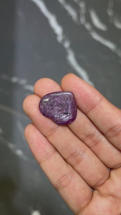 Rare Deep Red Ruby Hearts Star Asterism
