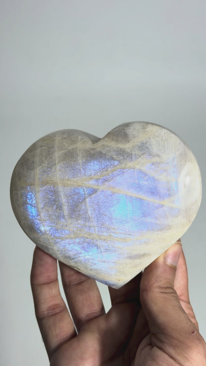 Tanzanian Moonstone Heart (1KG) - XL