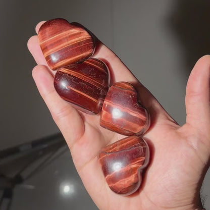 Red Tigers Eye Hearts  (1KG)