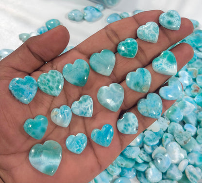 Larimar Hearts - 3 kg lot