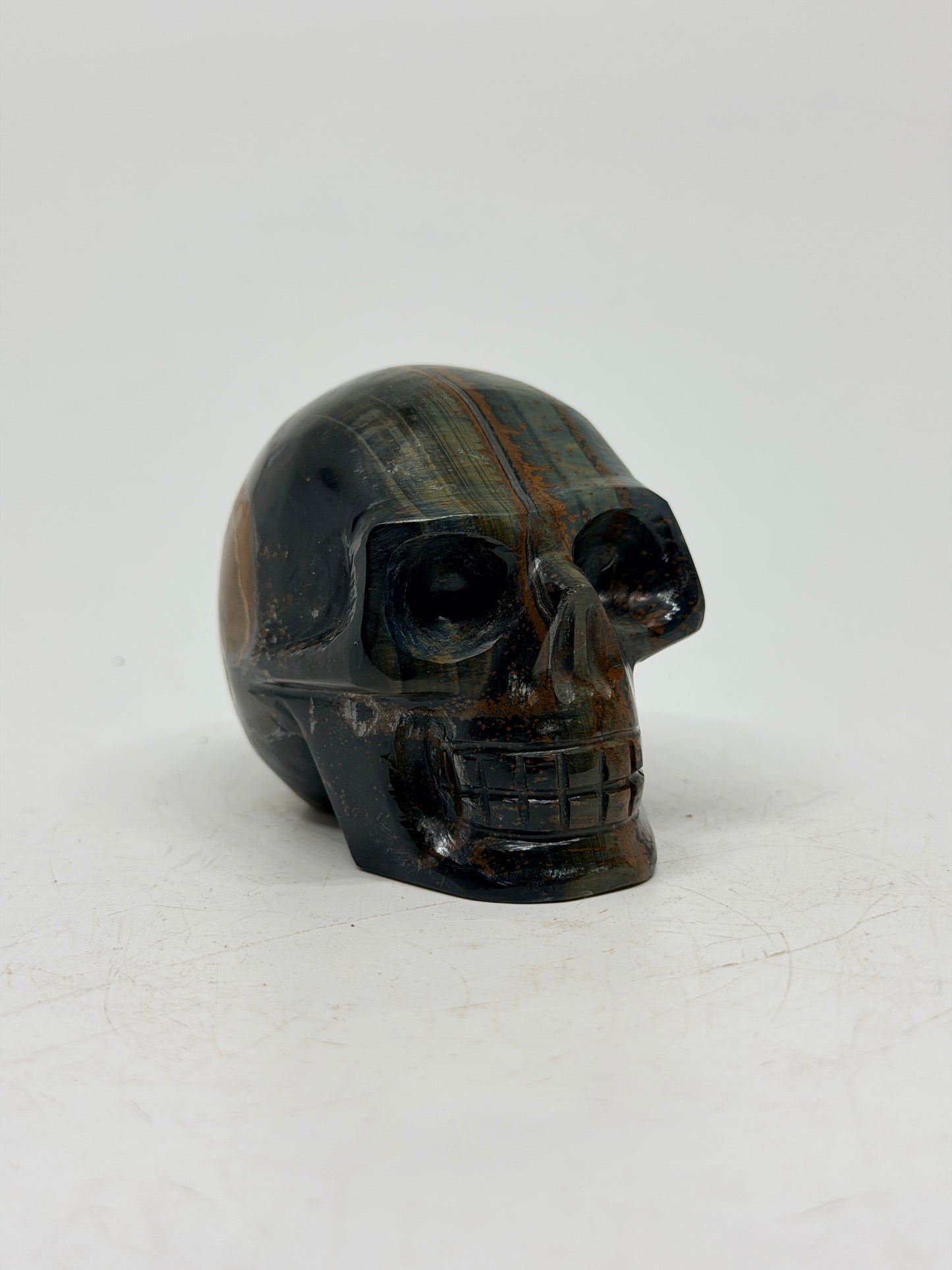 Blue Tiger Eye Skull