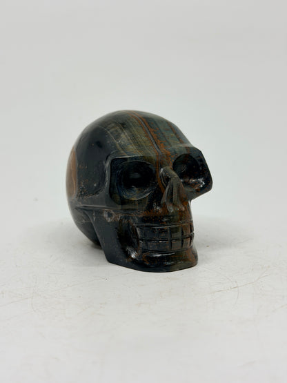 Blue Tiger Eye Skull