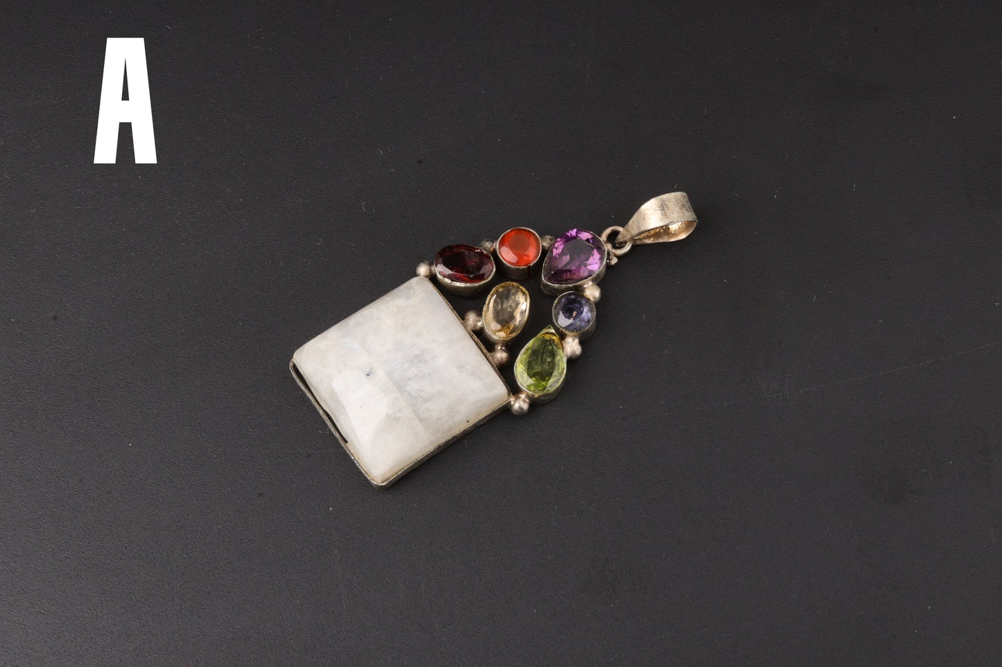 7 Chakra Rainbow Moonstone Pendants