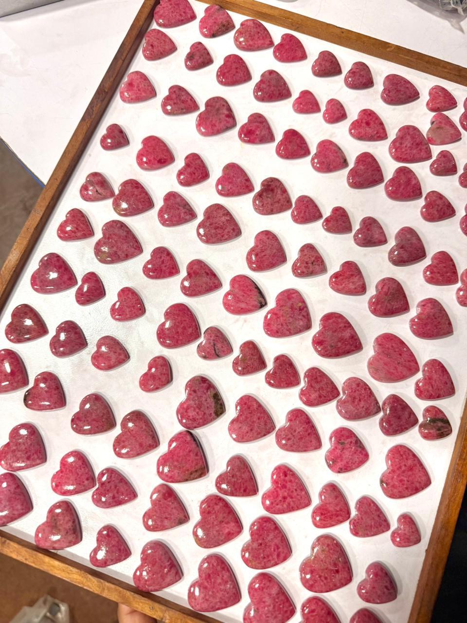 Gel Rhodonite Hearts  (1 KG)